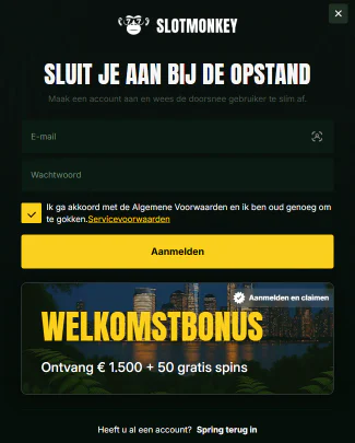 Eenvoudig en snel een account registreren bij SlotMonkey Casino
